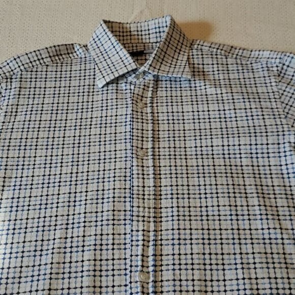 Thomas Elliott Milan Made in Italy Long Sleeve French Cuff Sz M Dress Shirt - Picture 6 of 15